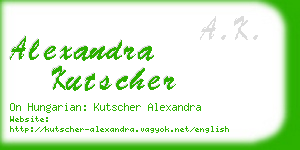 alexandra kutscher business card